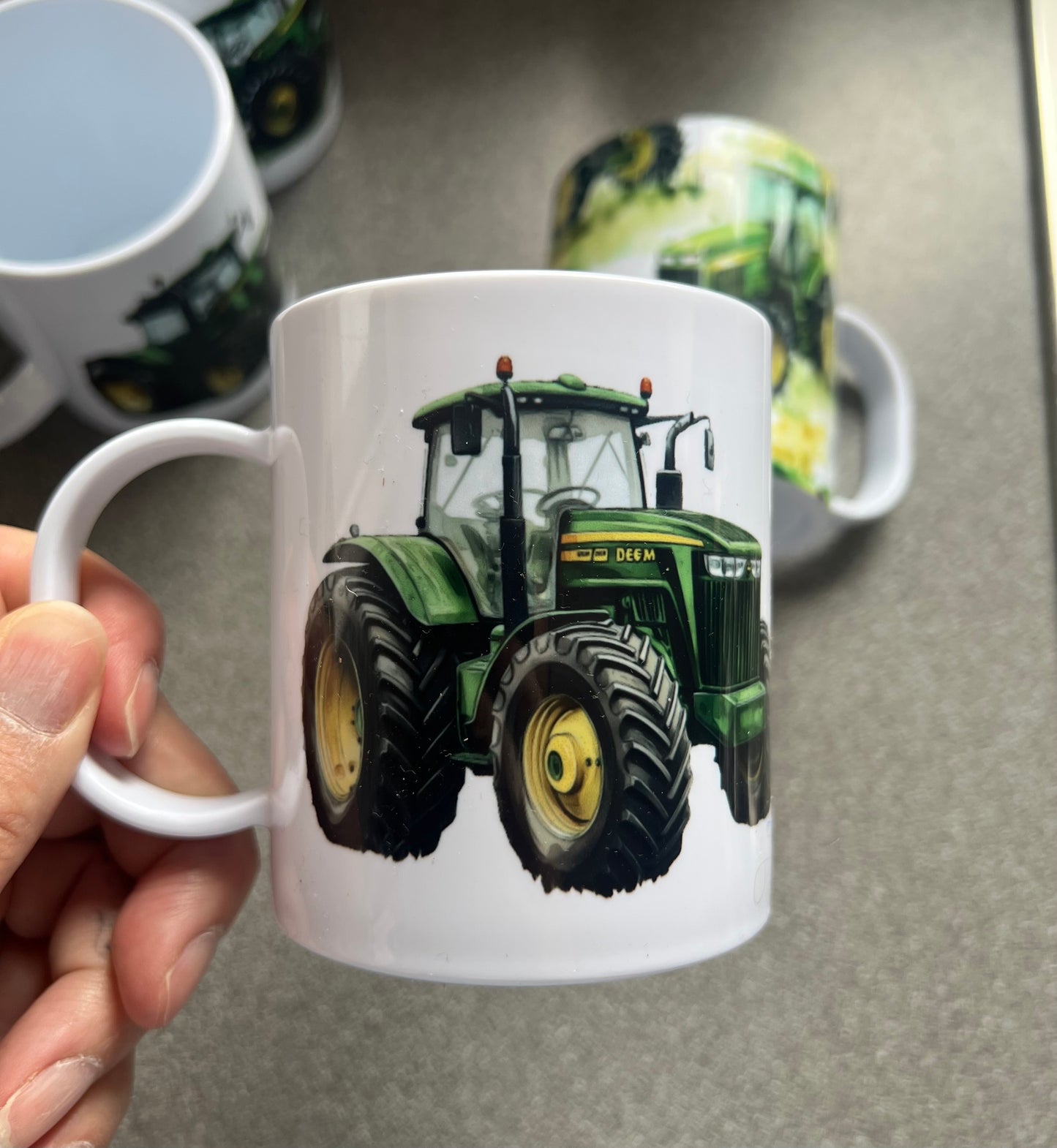 Plastic Mugs - Tractor