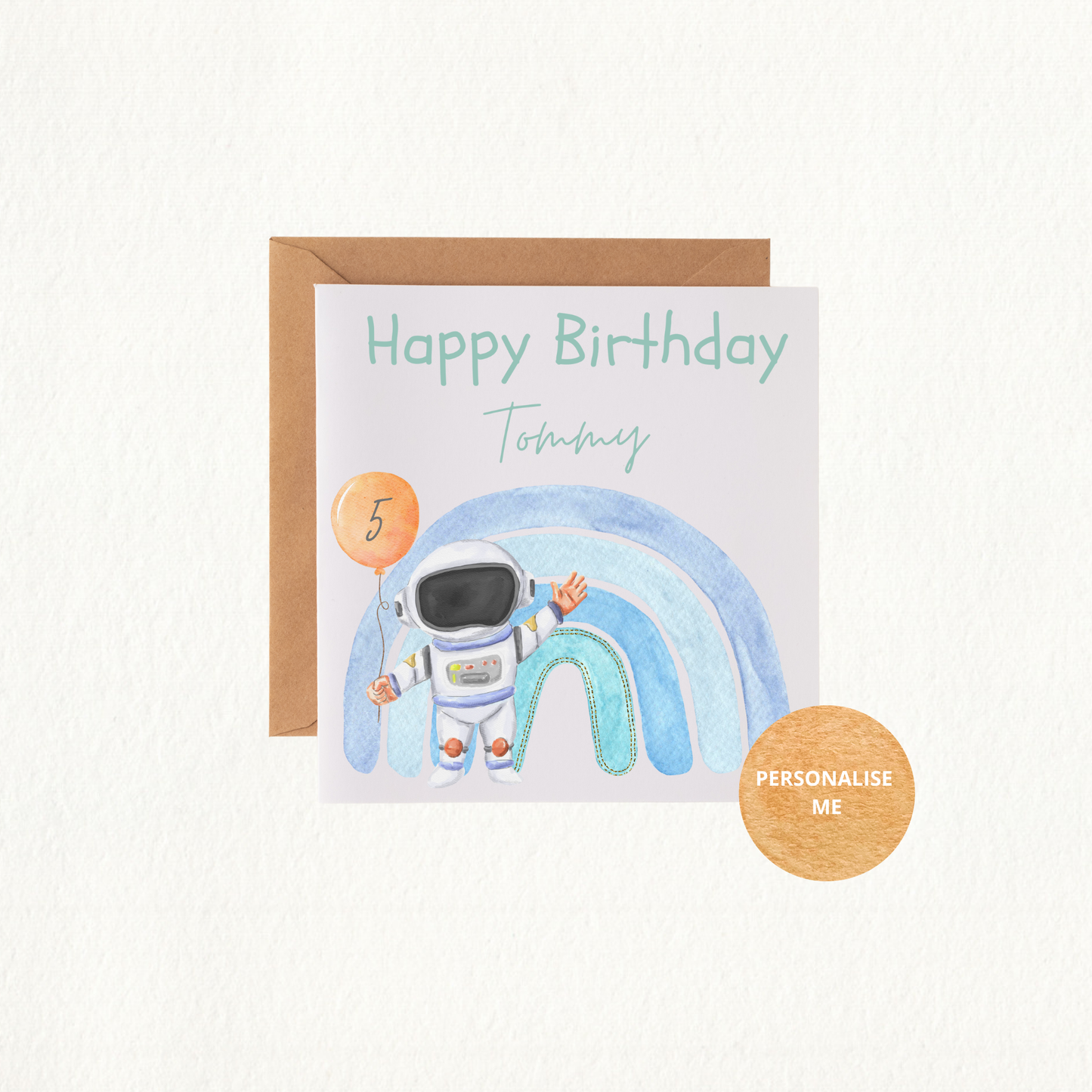 Personalised Boys Birthday Card. Customise the Age