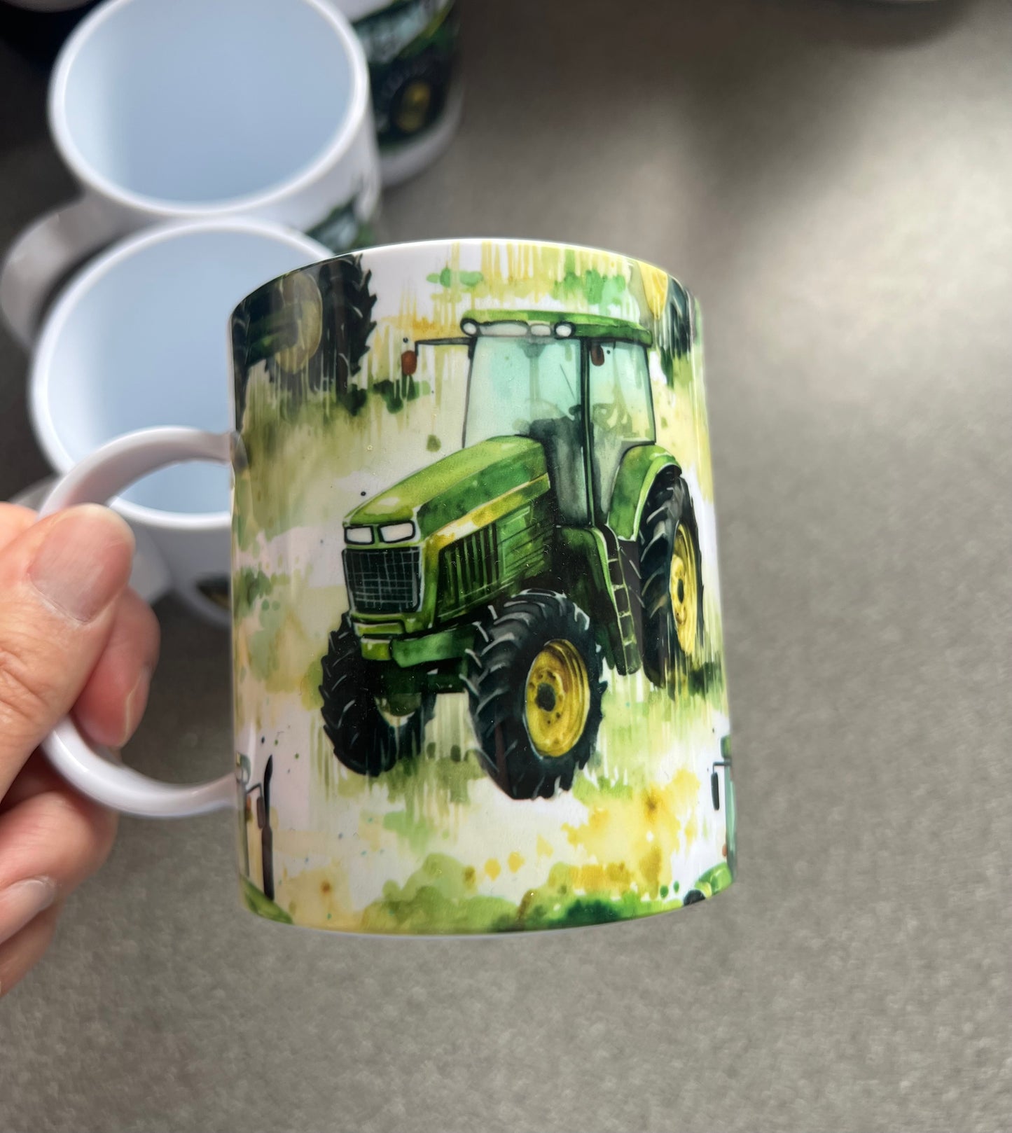 Plastic Mugs - Tractor