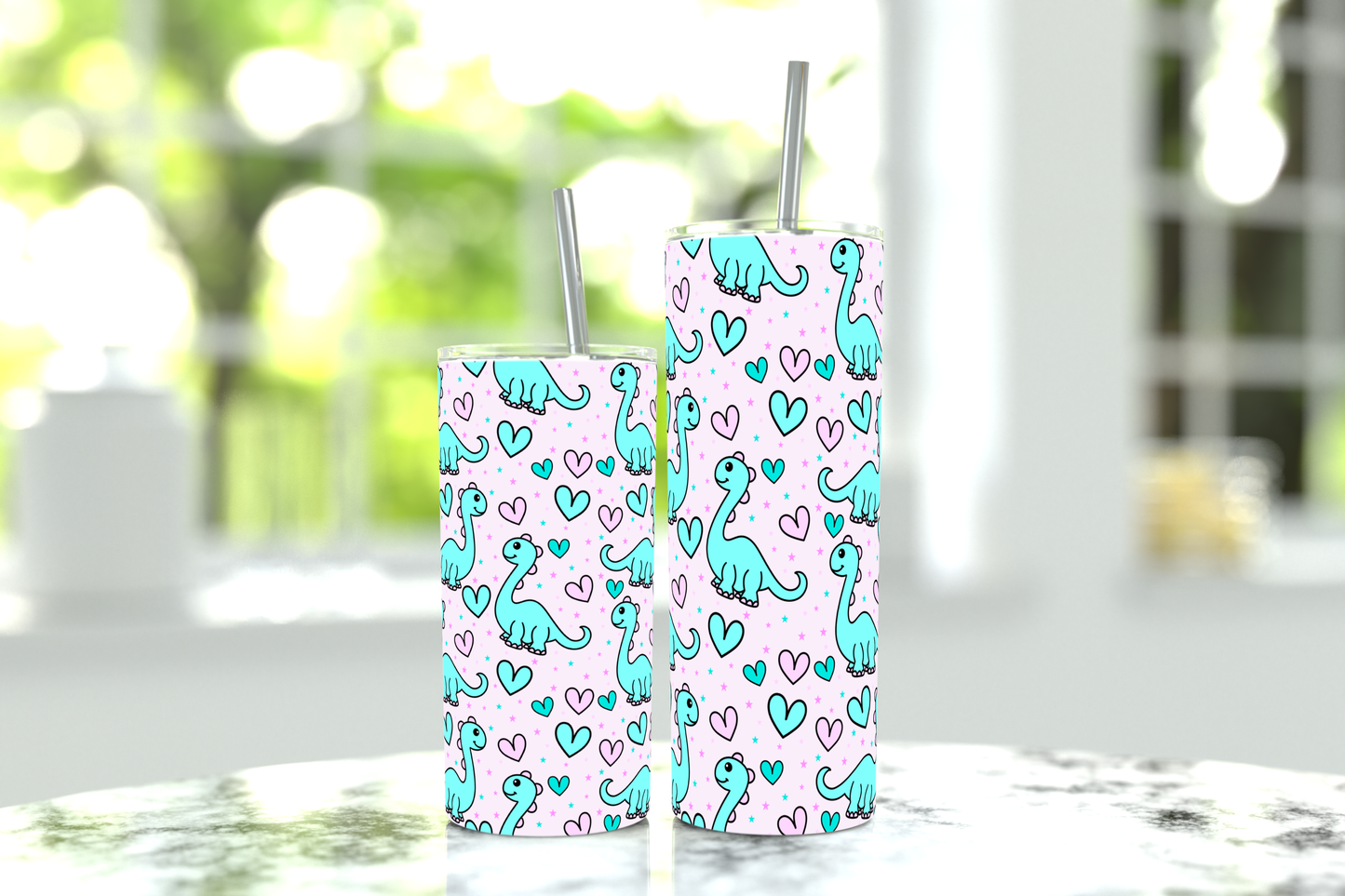 Tumbler - Pink Dino