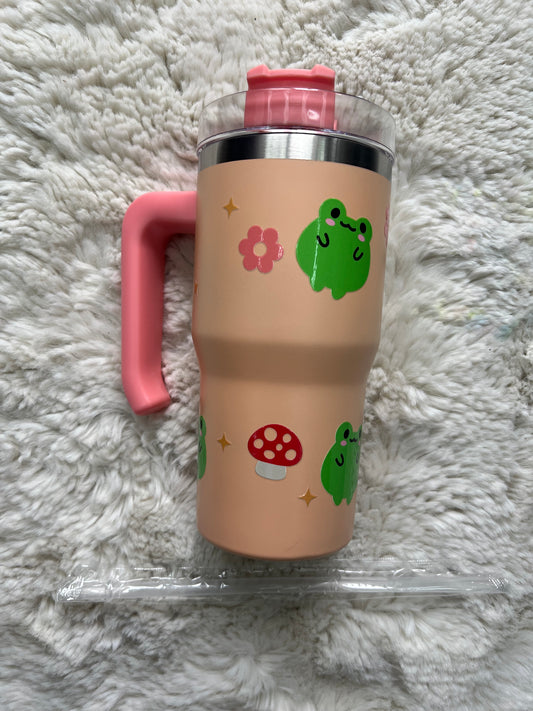 Tumbler with Handle - Frogs