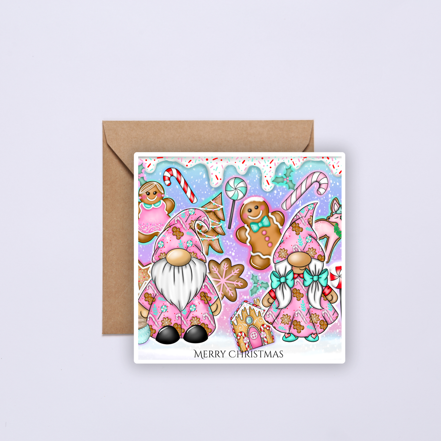 Christmas Card - Pink Gonks