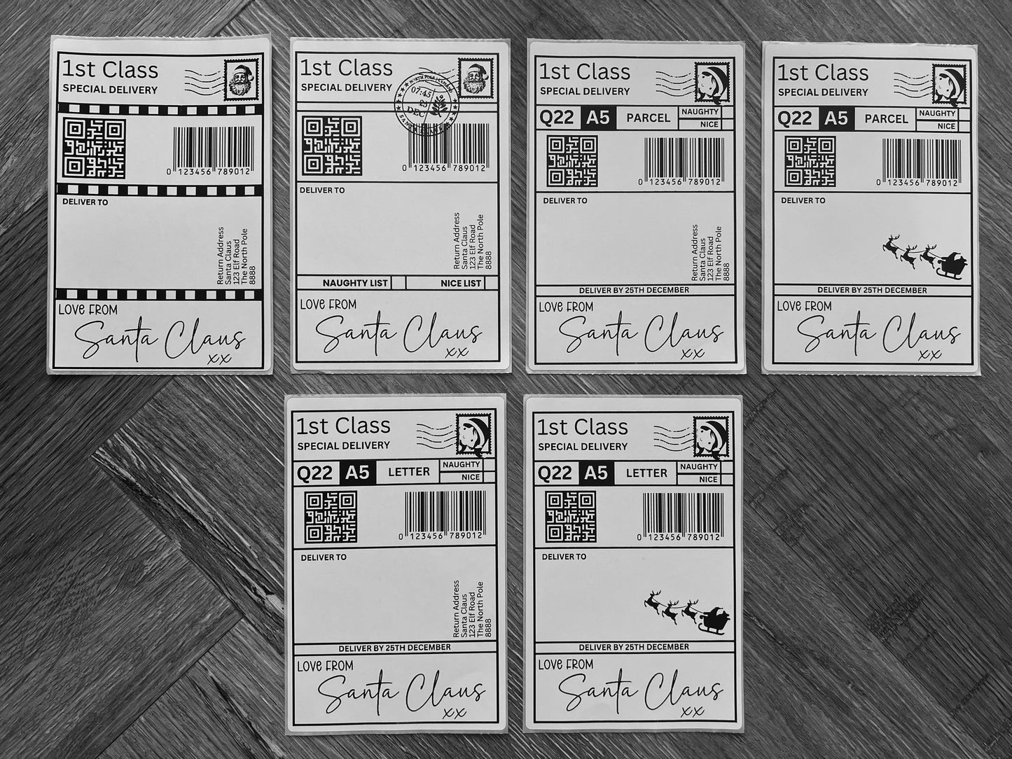 Christmas Eve Box Lables