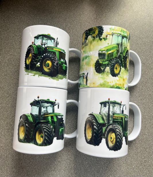 Plastic Mugs - Tractor