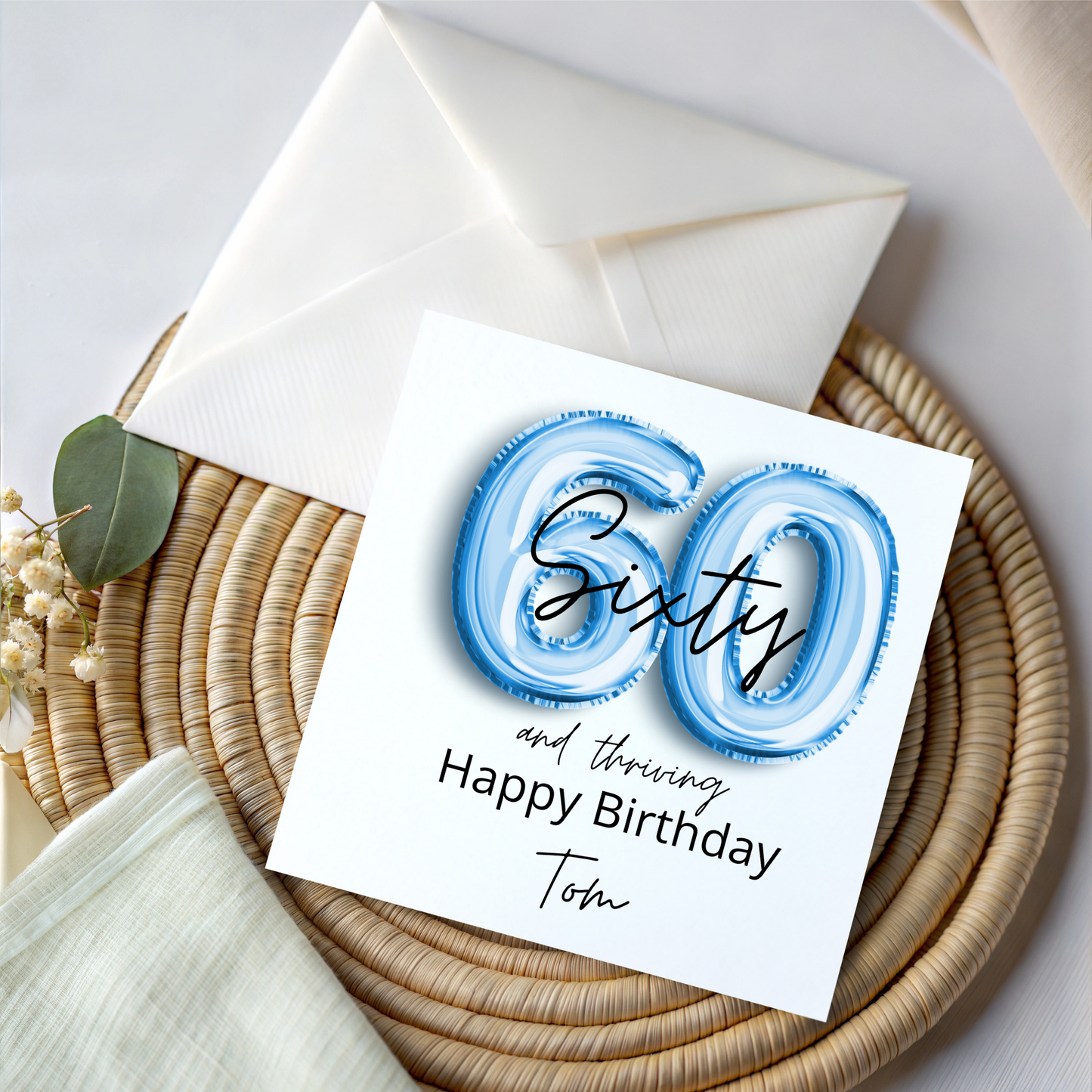 Personalised Birthday Card, Customise the Age