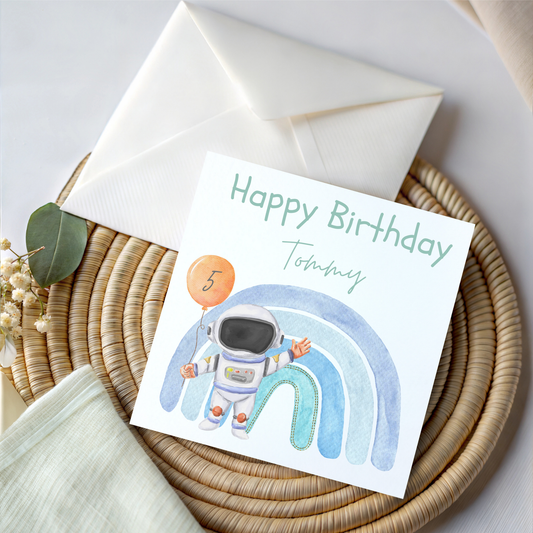 Personalised Boys Birthday Card.  Customise the Age