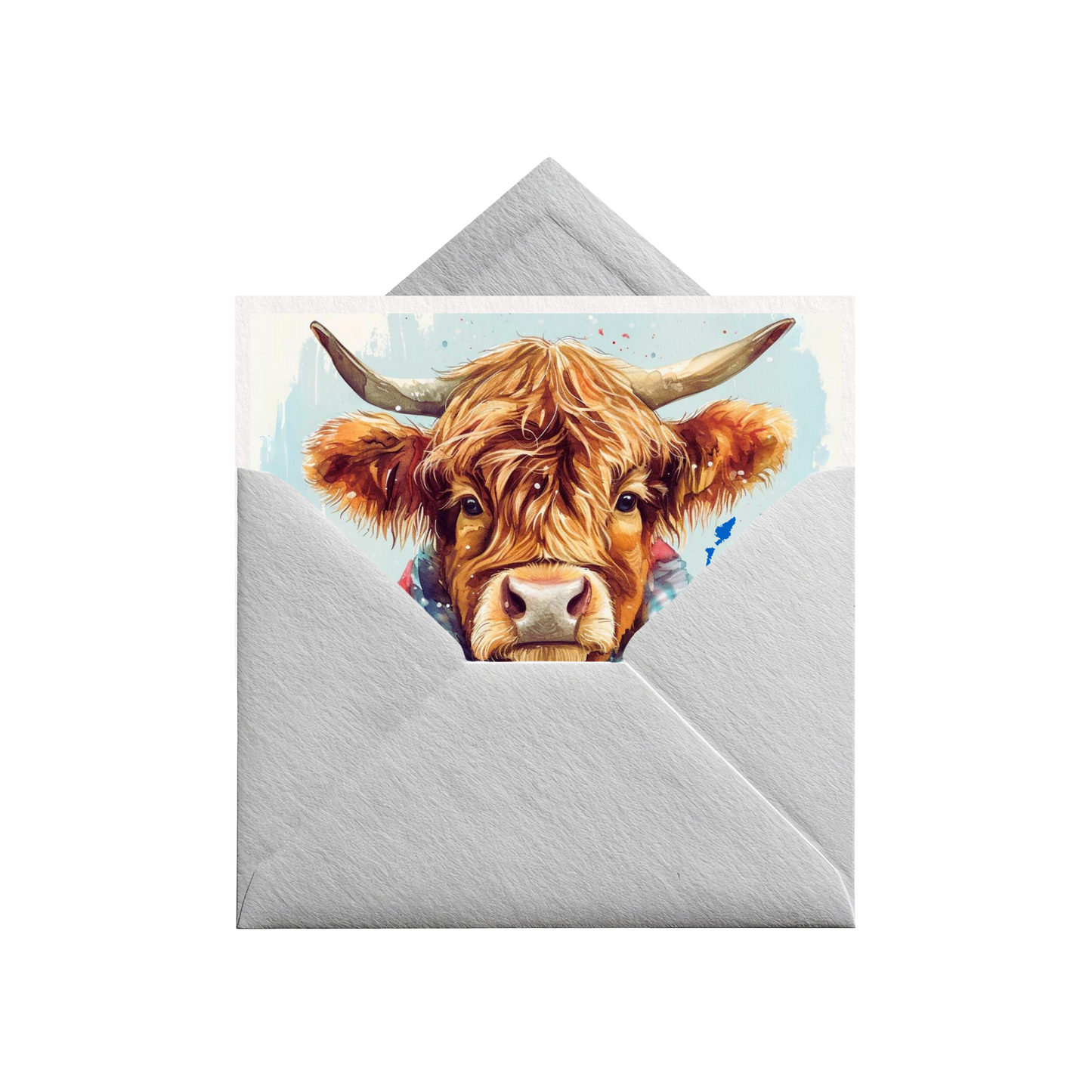 Christmas Card - Highland Cow, Scotland