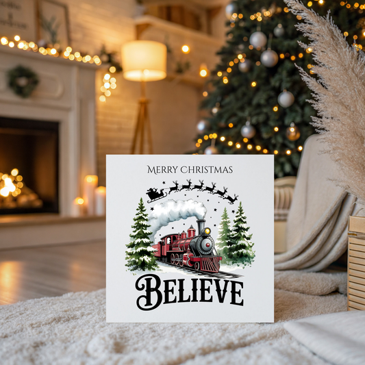 Christmas Card - Believe Train