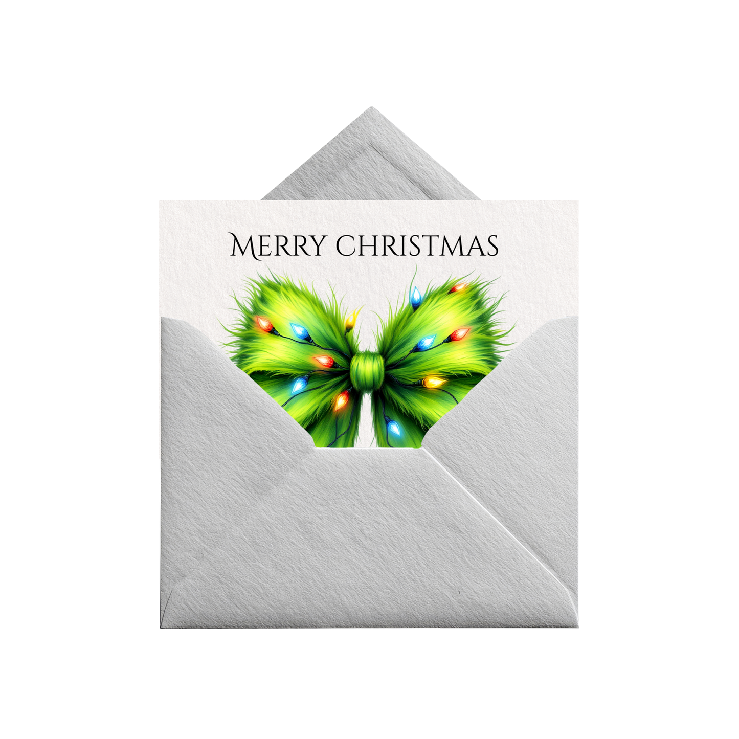 Christmas Card - Green Bow