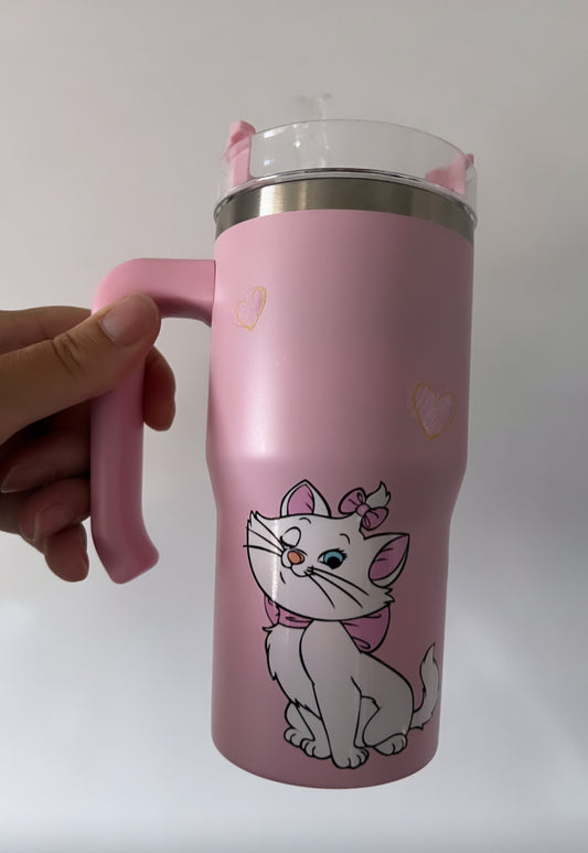 Tumbler with Handle - Cat