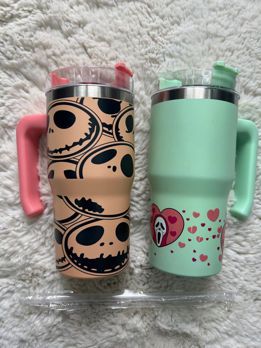 Tumbler with Handle - Halloween