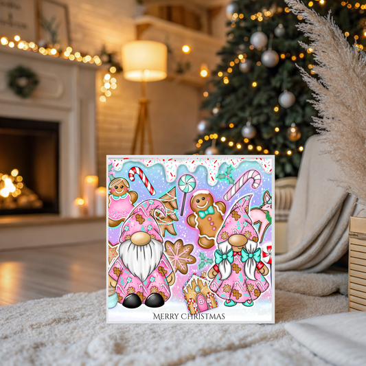 Christmas Card - Pink Gonks