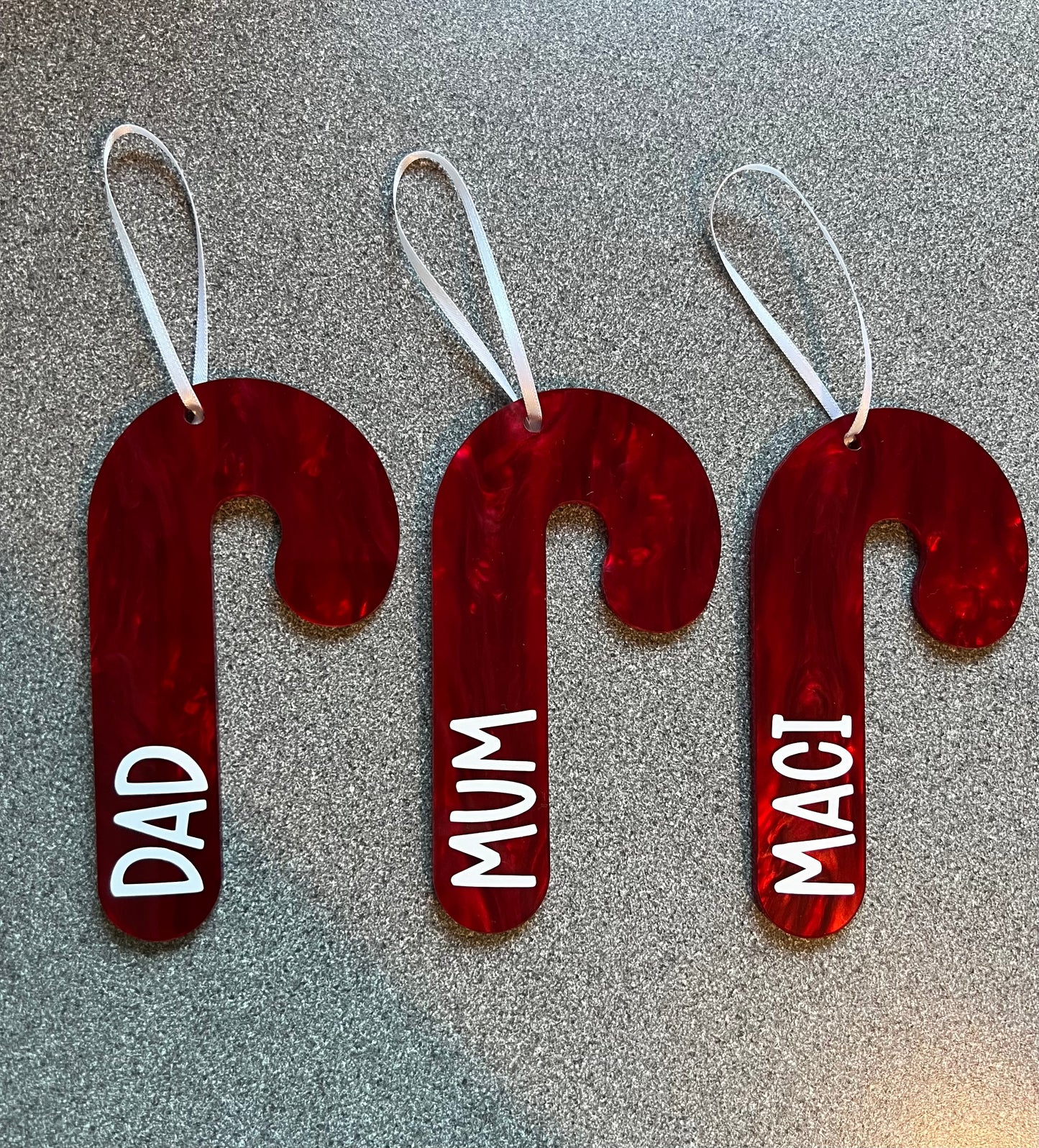 Candy Cane Baubles - Personalised