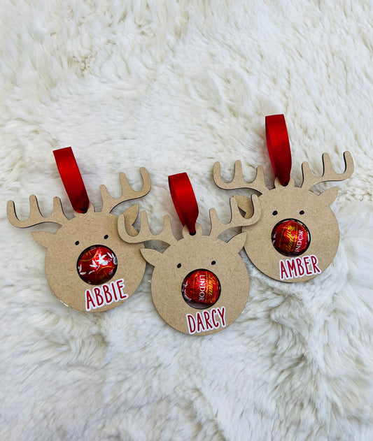 Personalised Reindeer Bauble