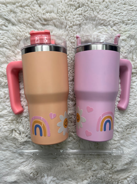 Tumbler with Handle - Rainbow