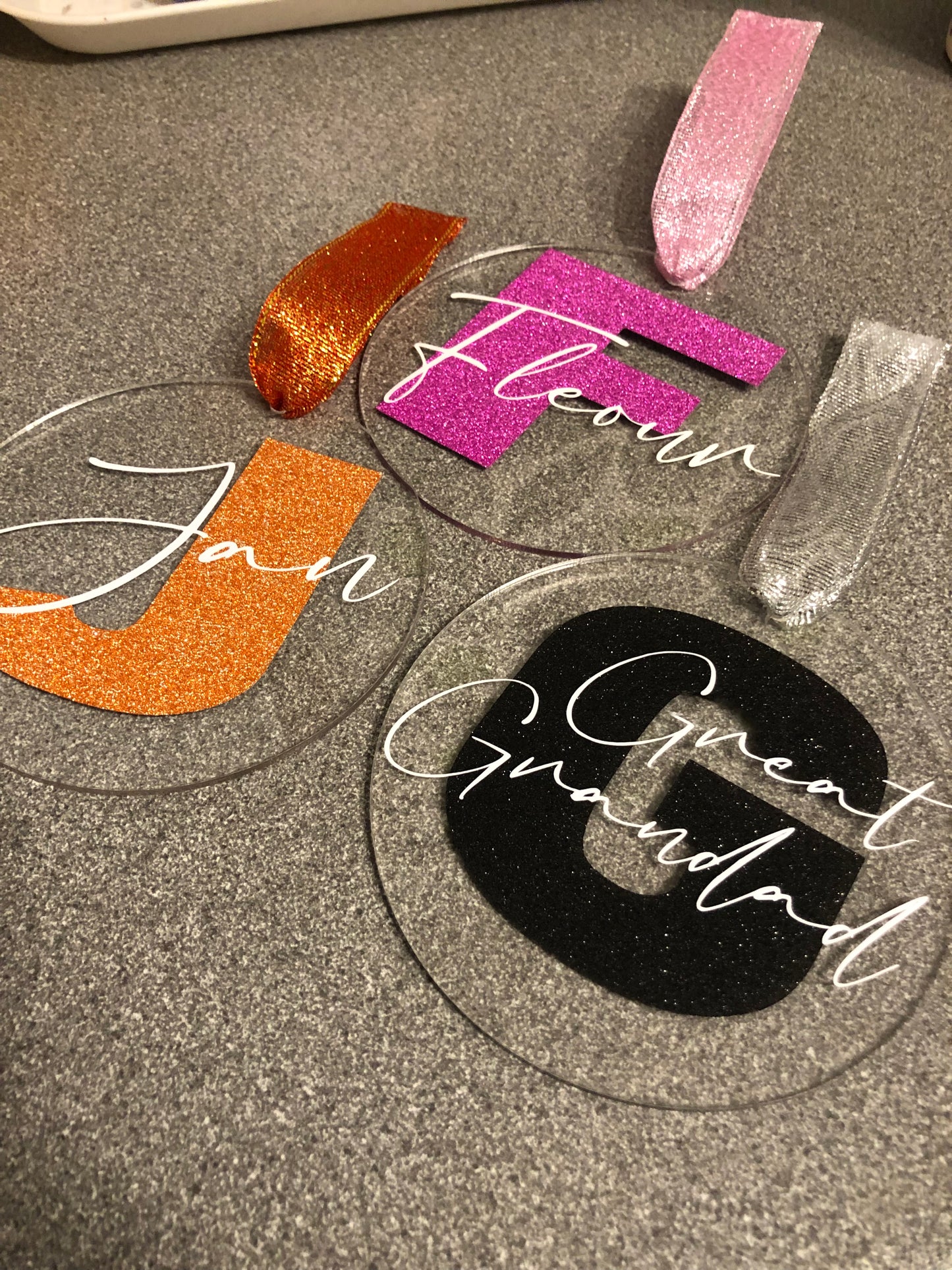 Acrylic Baubles - Personalised